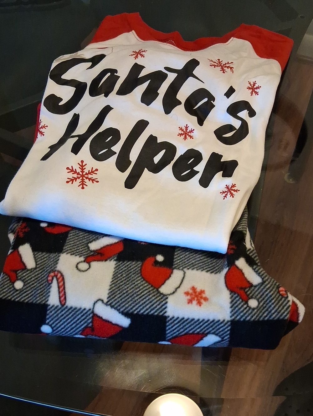 The Children's Place Santa's Helper Pajama Set - Red, White, Black